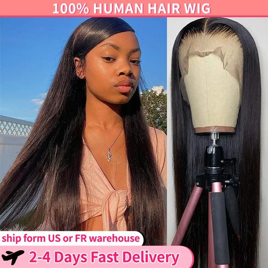 Straight  Human Hair For Women - Lace Front Wig.