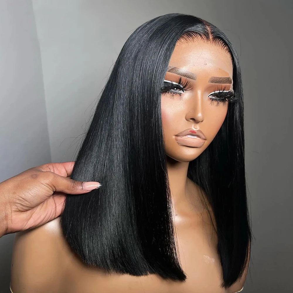 BOB Lace Front Wig Human Hair Straight.