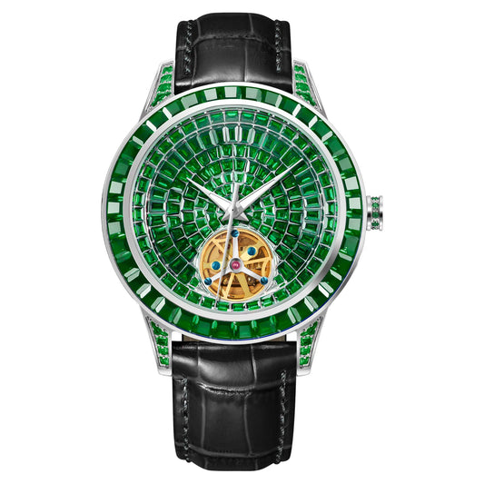 Haemmer Jacob Tourbillon Leather Watch 5037-3