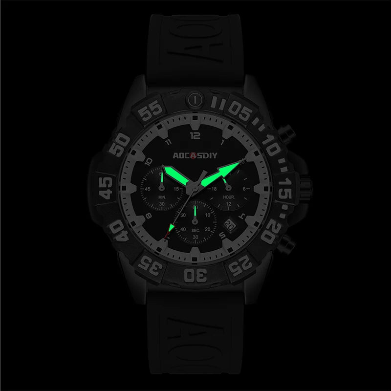 High Quality Multi-Functional Watch with Silicone Belt.