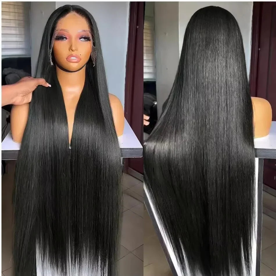 Bone Straight Lace Front Human Hair Wigs Brazilian.