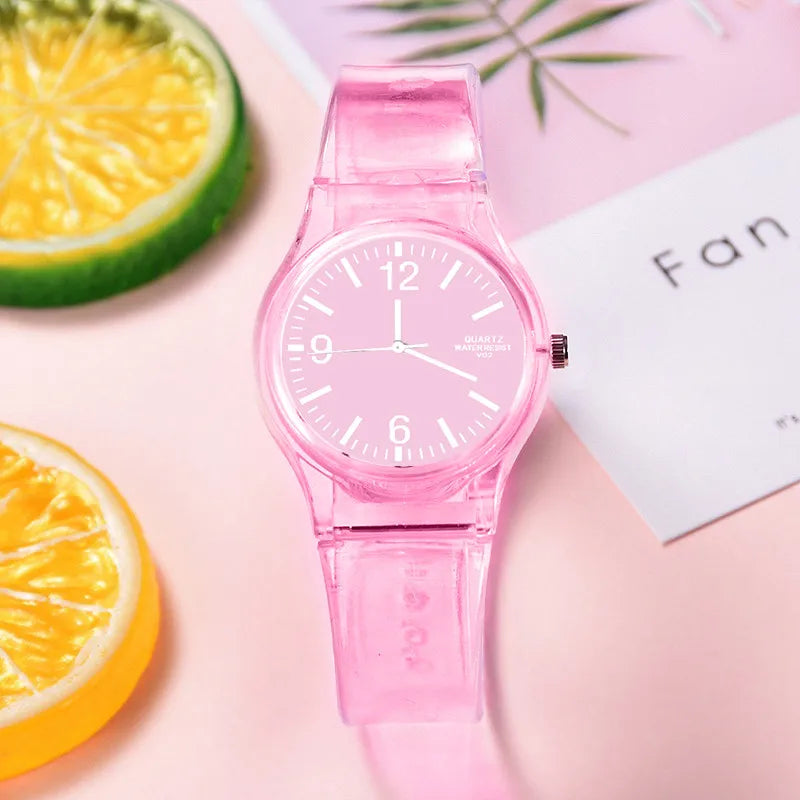 Luxury Women Quartz Watch with Silica Gel Strap.