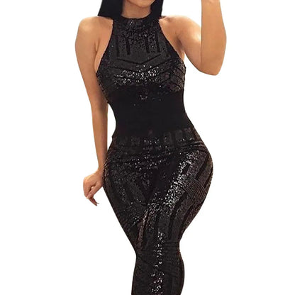 Sequin Off Shoulder O-neck Jumpsuit. - Maison Novaire #