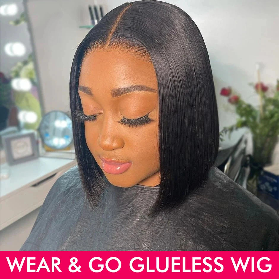 Glueless Ready to Go Bob Wigs Human Hair.