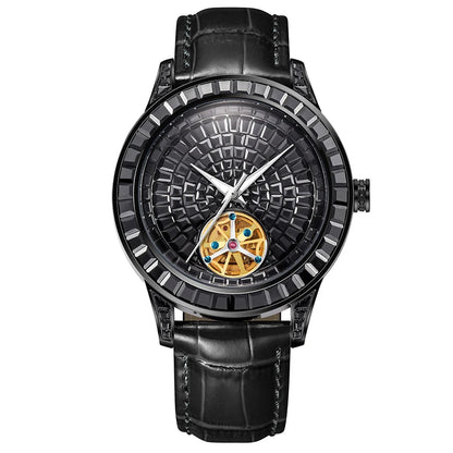 Haemmer Jacob Tourbillon Leather Watch 5037-2