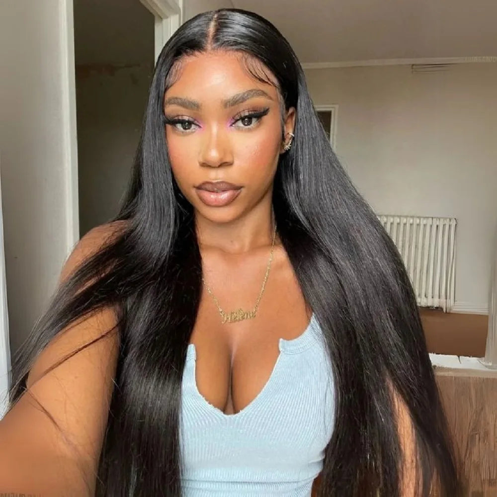 Transparent lace frontal Brazilian Wig for Women.