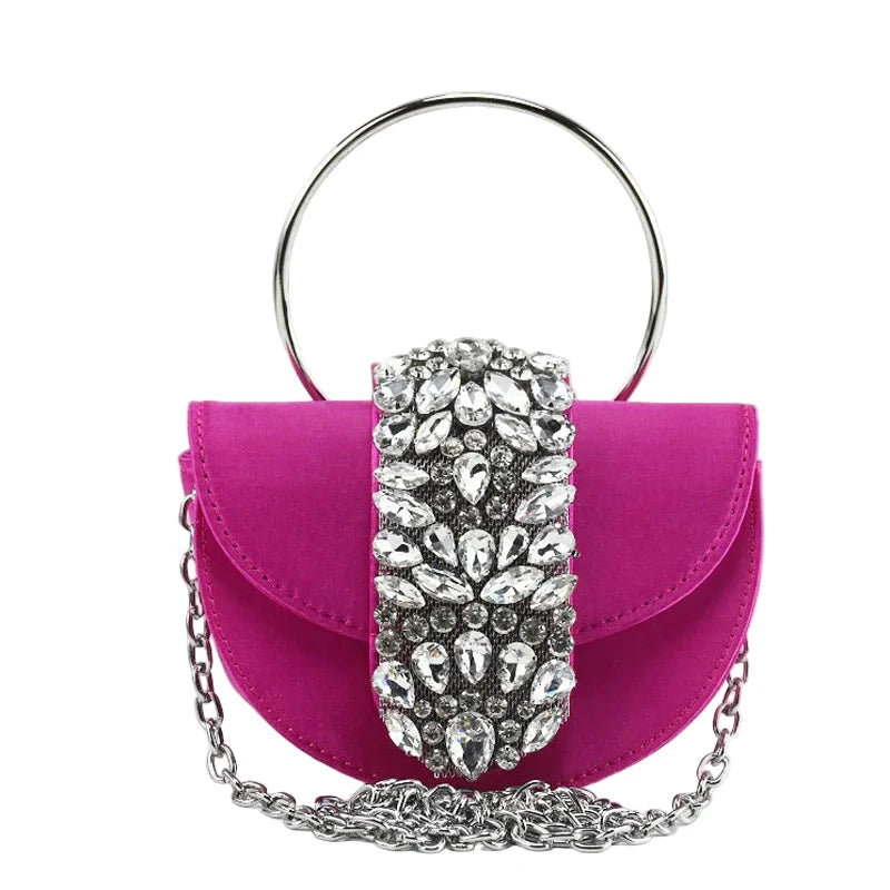 Shiny Rhinestone Clutch Purse. - Maison Novaire #
