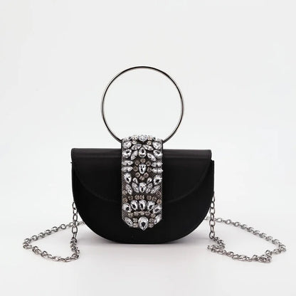 Shiny Rhinestone Clutch Purse. - Maison Novaire #
