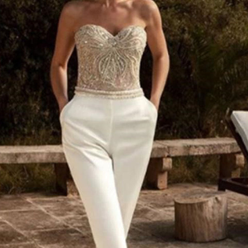Strapless Sleeveless Jumpsuit - Maison Novaire #