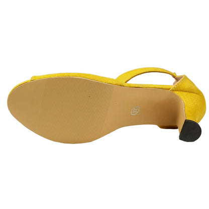 Suede High Heels Fish Mouth Peep Toe Sandals. - Maison Novaire #