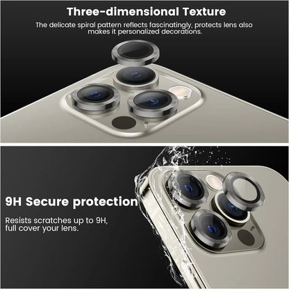 Titanium Gray Metal Tempered Glass Camera Lens Cover - Maison Novaire #