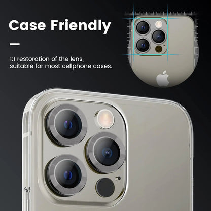 Titanium Gray Metal Tempered Glass Camera Lens Cover - Maison Novaire #