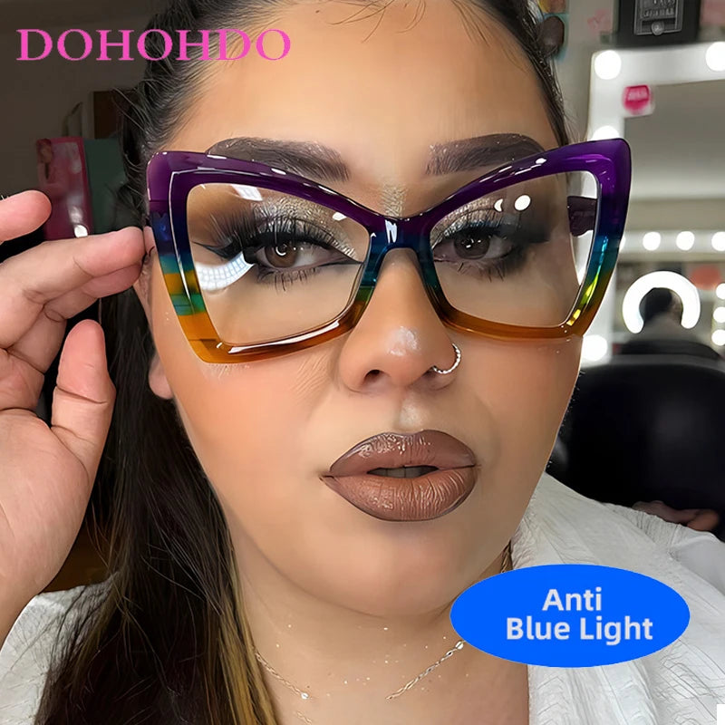 Trendy Butterfly Cat Eye Anti-Blue Light Glasses. - Maison Novaire #