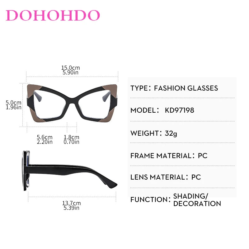 Trendy Butterfly Cat Eye Anti-Blue Light Glasses. - Maison Novaire #