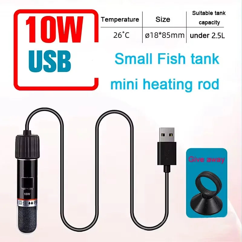 USB Mini Aquarium Heating Rod For small Fish Tank. - Maison Novaire #