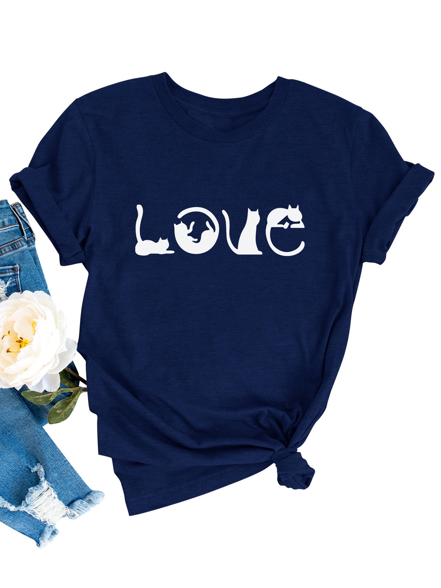 Valentine's Day LOVE Printed Women's  T-shirt - Maison Novaire #