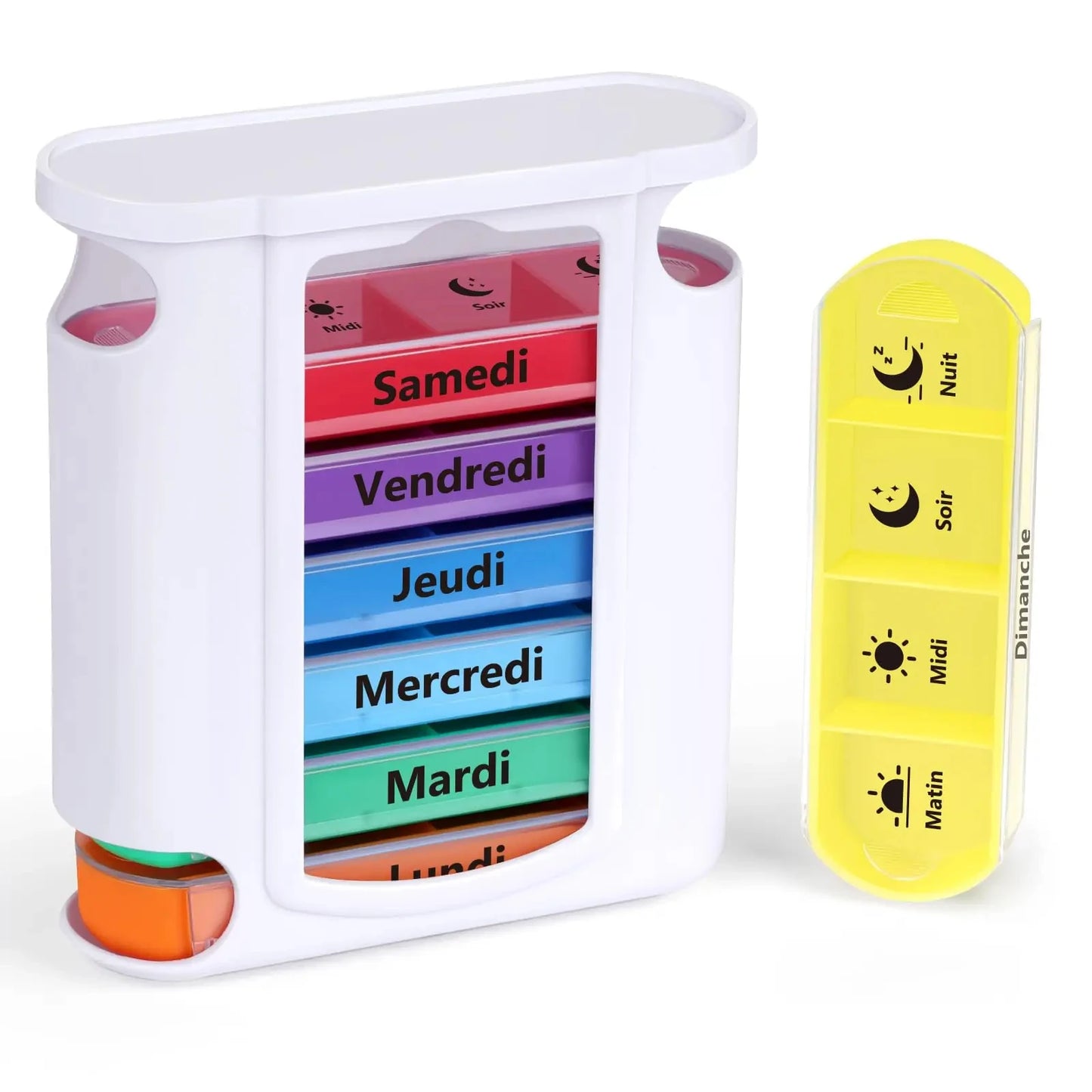 Weekly 4-Time Pill Organizer Box - Maison Novaire #