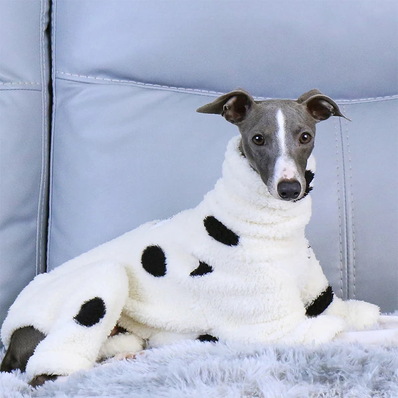 Whippet & Italian Greyhound Fleece Turtleneck Jacket – Warm Winter Dog Jumper - Maison Novaire #