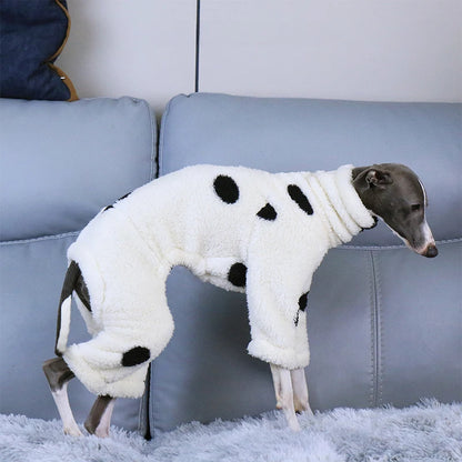 Whippet & Italian Greyhound Fleece Turtleneck Jacket – Warm Winter Dog Jumper - Maison Novaire #