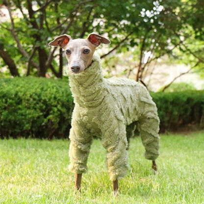 Whippet & Italian Greyhound Fleece Turtleneck Jacket – Warm Winter Dog Jumper - Maison Novaire #