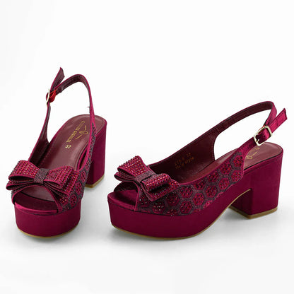 Wine Wedding High Heels Party Shoes - Maison Novaire #