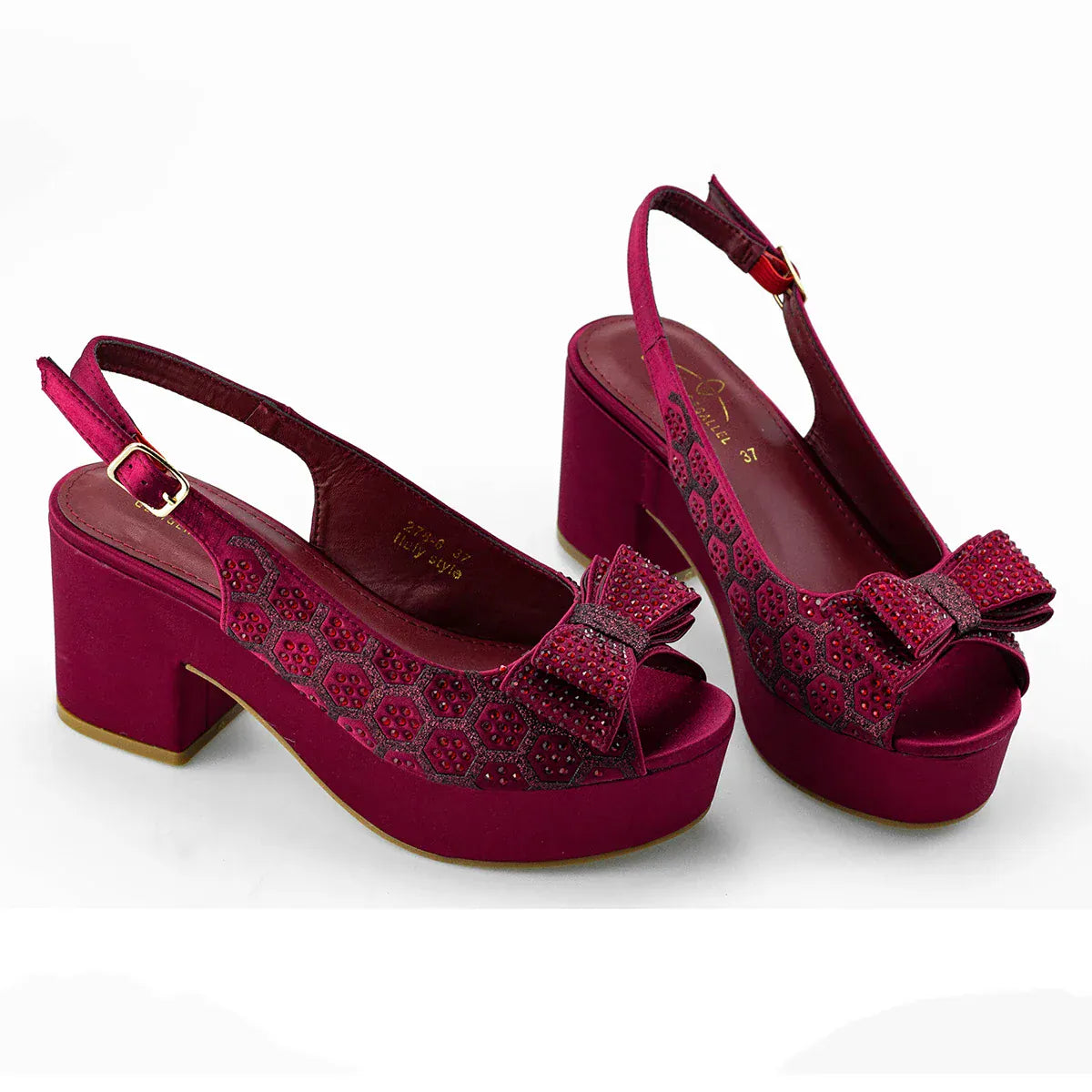 Wine Wedding High Heels Party Shoes - Maison Novaire #