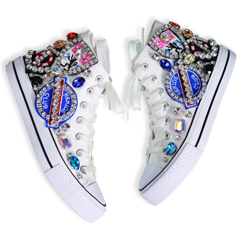 Woman Canvas Shoes Flat Platform Loafers. - Maison Novaire #
