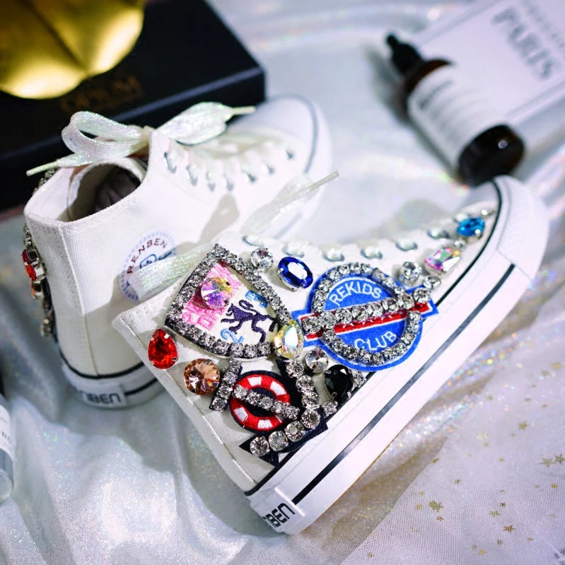 Woman Canvas Shoes Flat Platform Loafers. - Maison Novaire #