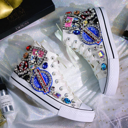 Woman Canvas Shoes Flat Platform Loafers. - Maison Novaire #
