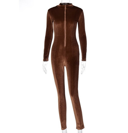 Women Long Sleeve Skinny Jumpsuit - Maison Novaire #
