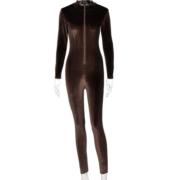 Women Long Sleeve Skinny Jumpsuit - Maison Novaire #