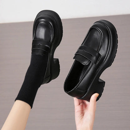 Women's Loafers Spring British Style Slip On Platform Shoes for Women. - Maison Novaire #