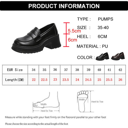 Women's Loafers Spring British Style Slip On Platform Shoes for Women. - Maison Novaire #