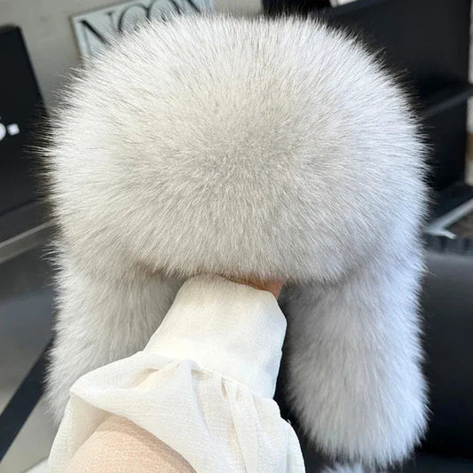 Women’s Real Fox Fur Hat - Maison Novaire #