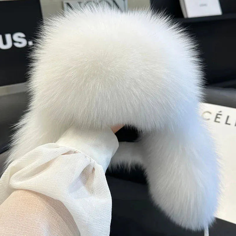 Women’s Real Fox Fur Hat - Maison Novaire #