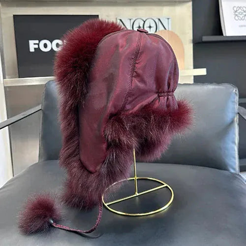 Women’s Real Fox Fur Hat - Maison Novaire #