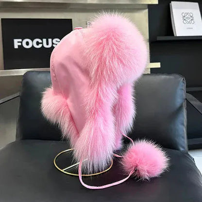 Women’s Real Fox Fur Hat - Maison Novaire #