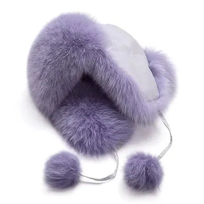 Women’s Real Fox Fur Hat - Maison Novaire #