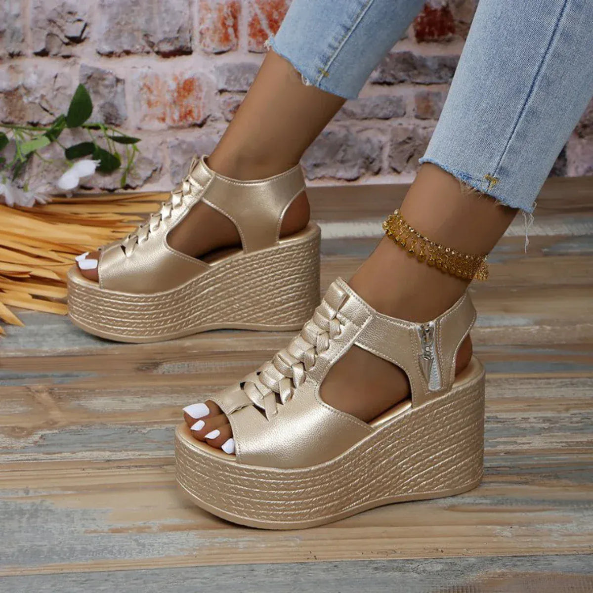 Women’s Summer Wedges Sandals – Sexy Peep Toe Platform Heels - Maison Novaire #