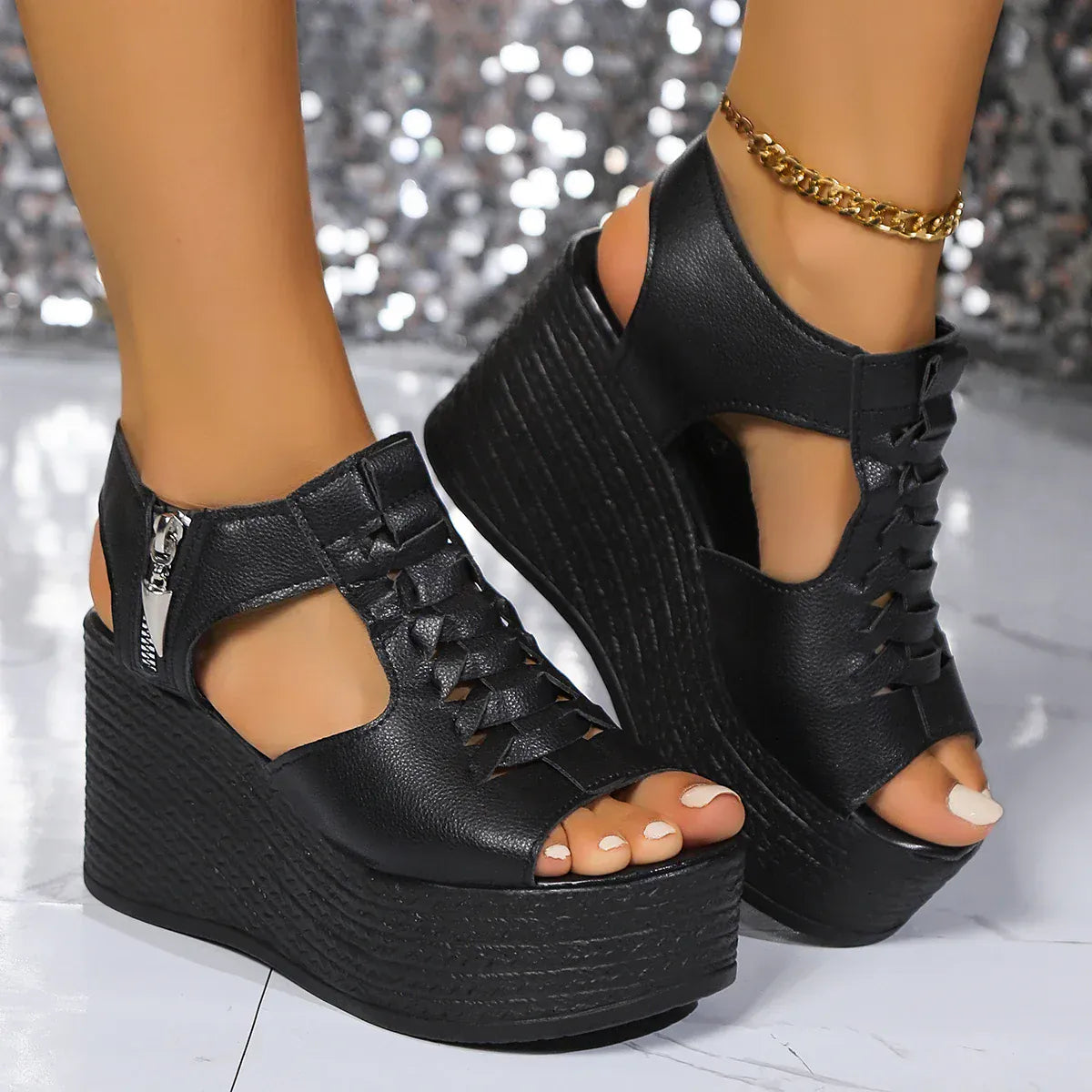 Women’s Summer Wedges Sandals – Sexy Peep Toe Platform Heels - Maison Novaire #