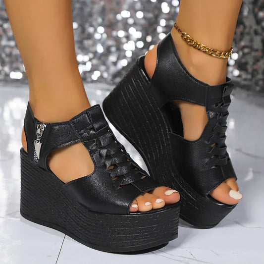 Women’s Summer Wedges Sandals – Sexy Peep Toe Platform Heels - Maison Novaire #