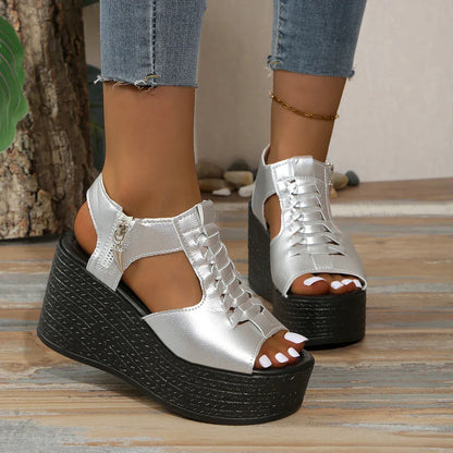Women’s Summer Wedges Sandals – Sexy Peep Toe Platform Heels - Maison Novaire #