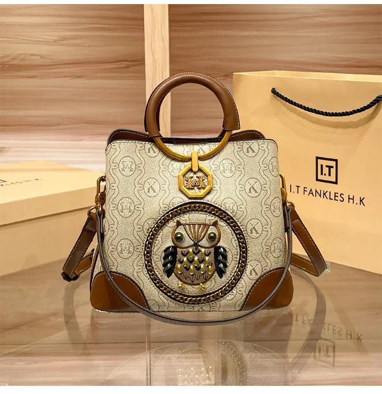Women's handbag. Genuine leather bucket bag. - Maison Novaire #