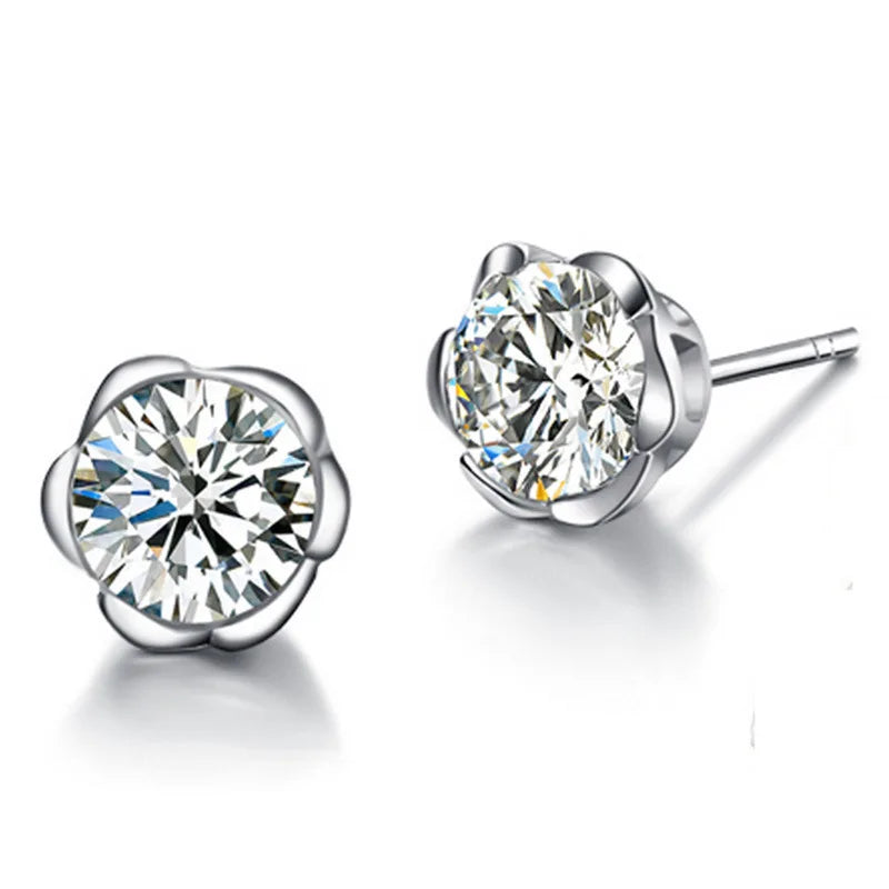 BLAKESTORE-NG Jewelries XZS ED004 Silver Stud Earrings 925 For Women