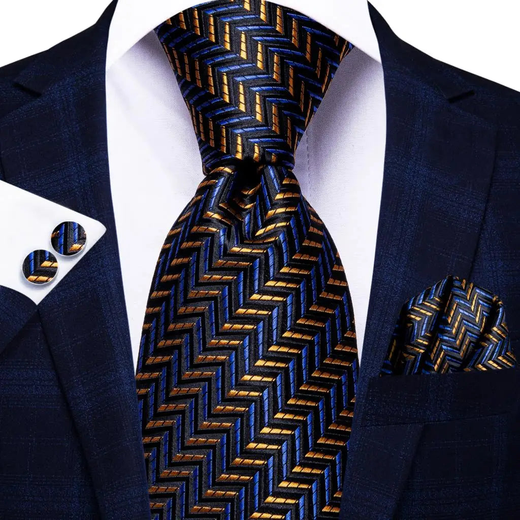 BLAKESTORE-NG Necktie 3327 Hi-Tie Black Paisley Silk Tie 8.5cm | 100% Silk Men’s Formal Luxury Necktie for Wedding Business Party
